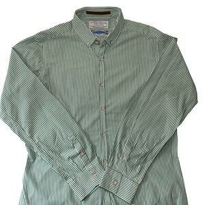 Striped Button Down Shirt Long Sleeve Casual Menswear